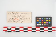 Etikett zu Bronzeanhänger (NHMW-PRAE-026125)